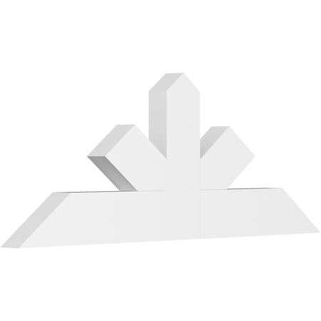 Ekena Millwork Saratoga Architectural Grade PVC Gable Bracket, 36"W x 13 1/2"H x 2"D x 4"F, 9/12 Pitch GBP036X14X0204SAR00